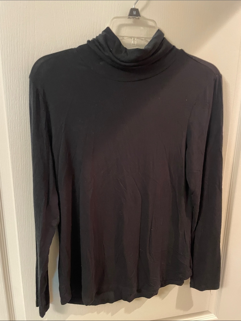 dip Black Long-Sleeve Turtleneck Top